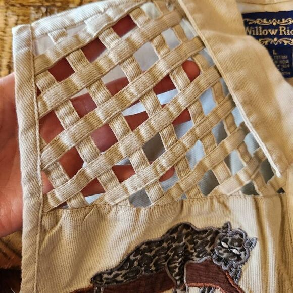 Willow ridge women's Large vintage 90s khaki safari zoo Africa vest button up - Picture 4 of 7